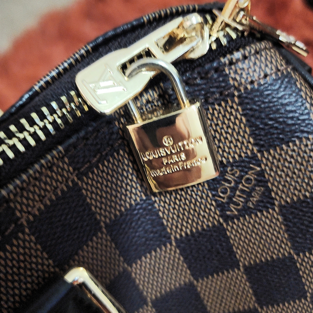 Louis Vuitton Damier Ebene Brown Top-Handle Shoulder Bag - Picture 4 of 14